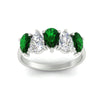Load image into Gallery viewer, 2.50-carat-five-stone-pear-wedding-emerald-band-in-white-gold-fdwb8008pegemgrangle5-2.50ct-nl-wg.jpg