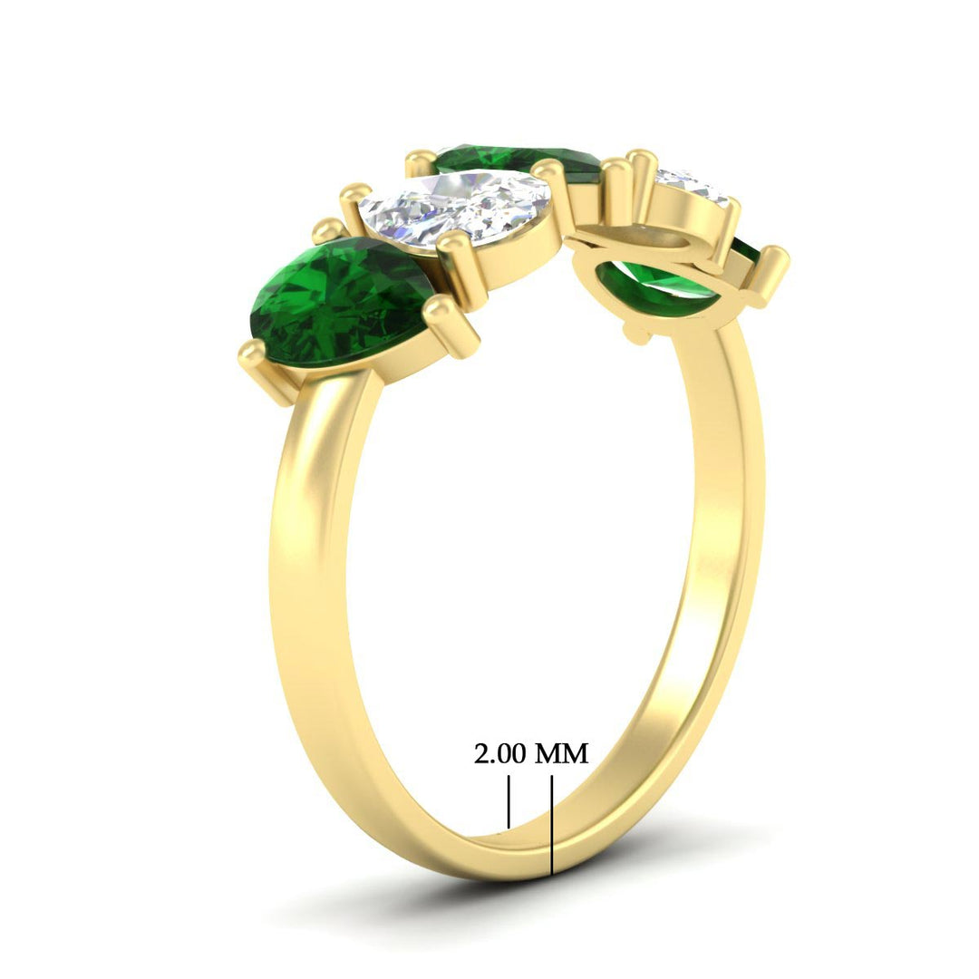 2.50-carat-five-stone-pear-wedding-emerald-band-in-yellow-gold-fdwb8008pegemgrangle2-2.50ct-nl-yg-hw.jpg