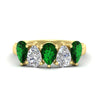 Load image into Gallery viewer, 2.50-carat-five-stone-pear-wedding-emerald-band-in-yellow-gold-fdwb8008pegemgrsleep-2.50ct-nl-yg.jpg
