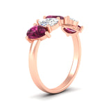 Load image into Gallery viewer, 2.50-carat-five-stone-pear-wedding-pink-sapphire-band-in-rose-gold-fdwb8008pegsadrpiangle2-2.50ct-nl-rg.jpg