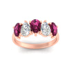 Load image into Gallery viewer, 2.50-carat-five-stone-pear-wedding-pink-sapphire-band-in-rose-gold-fdwb8008pegsadrpiangle5-2.50ct-nl-rg.jpg