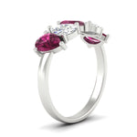 Load image into Gallery viewer, 2.50-carat-five-stone-pear-wedding-pink-sapphire-band-in-white-gold-fdwb8008pegsadrpiangle2-2.50ct-nl-wg.jpg