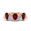 Load image into Gallery viewer, 2.50-carat-five-stone-pear-wedding-ruby-band-in-rose-gold-fdwb8008pegrudrsleep-2.50ct-nl-rg.jpg