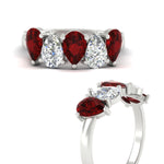 Load image into Gallery viewer, 2.50-carat-five-stone-pear-wedding-ruby-band-in-white-gold-fdwb8008pegrudrangle3-2.50ct-nl-wg.jpg