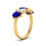 Load image into Gallery viewer, 2.50-carat-five-stone-wedding-band-blue-sapphire-teardrop-yellow-gold-FD8294B-0.50CTGSABLANGLE3-NL-YG
