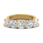 Load image into Gallery viewer, 2.50-carat-five-stone-wedding-band-cushion-cut-in-yellow-gold-FD8008CUB-2.5CT-NL-YG.jpg