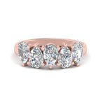 Load image into Gallery viewer, 2.50-carat-five-stone-wedding-band-diamond-teardrop-rose-gold-FD8294B-0.50CTANGLE3-NL-RG
