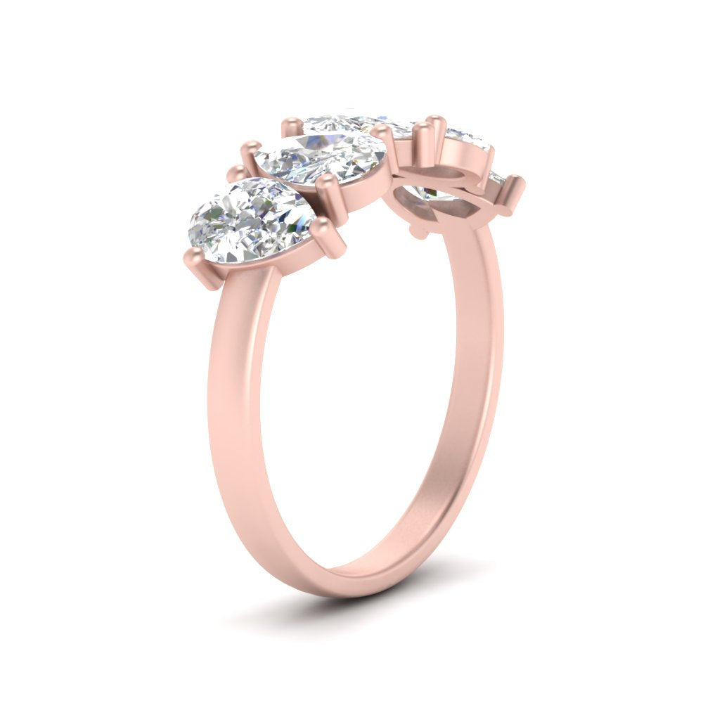 2.50-carat-five-stone-wedding-band-diamond-teardrop-rose-gold-FD8294B-0.50CTANGLE3-NL-RG