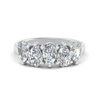 Load image into Gallery viewer, 2.50-carat-five-stone-wedding-band-diamond-teardrop-white-gold-FD8294B-0.50CTANGLE3-NL-WG
