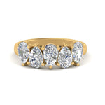 Load image into Gallery viewer, 2.50-carat-five-stone-wedding-band-diamond-teardrop-yellow-gold-FD8294B-0.50CTANGLE3-NL-YG
