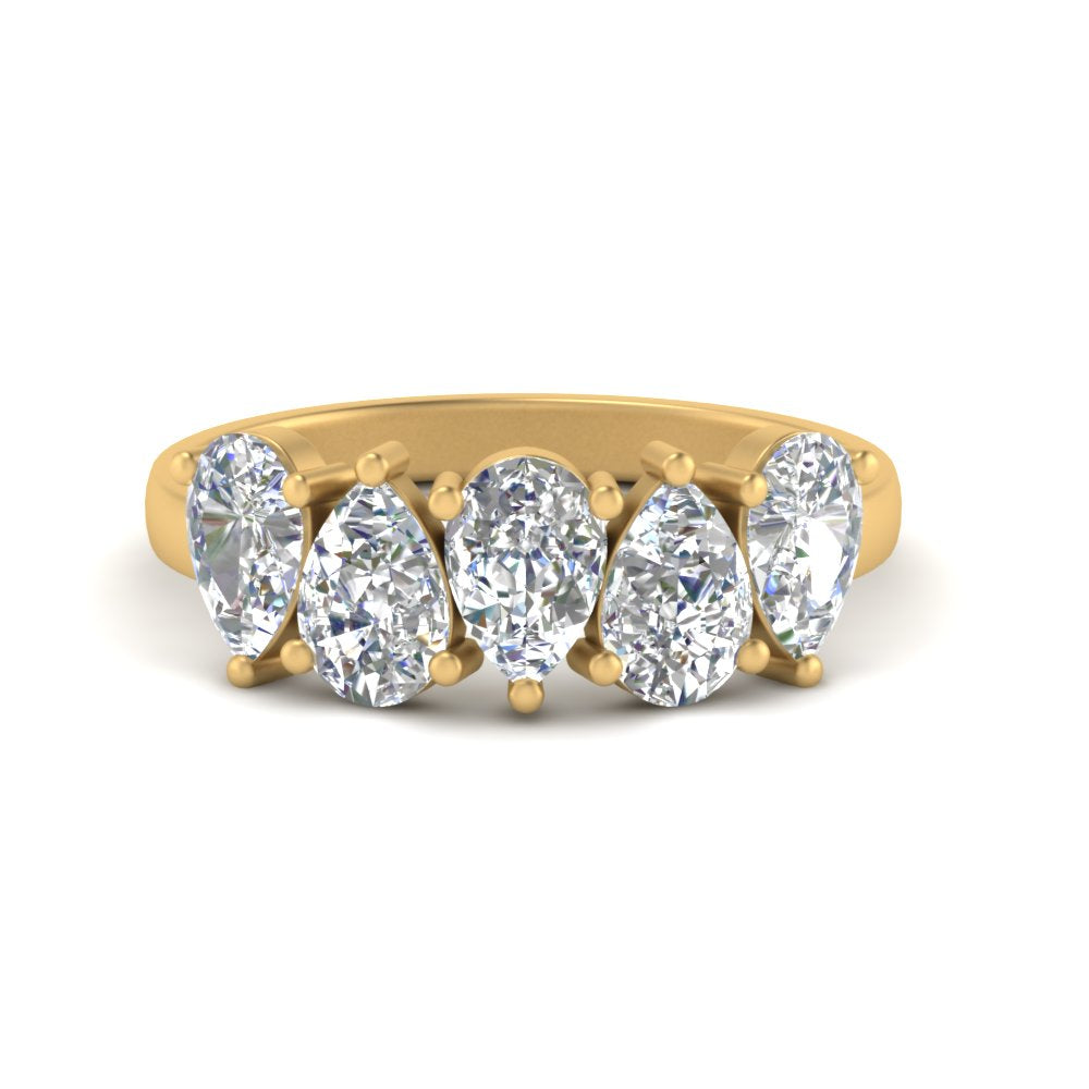 2.50-carat-five-stone-wedding-band-diamond-teardrop-yellow-gold-FD8294B-0.50CTANGLE3-NL-YG