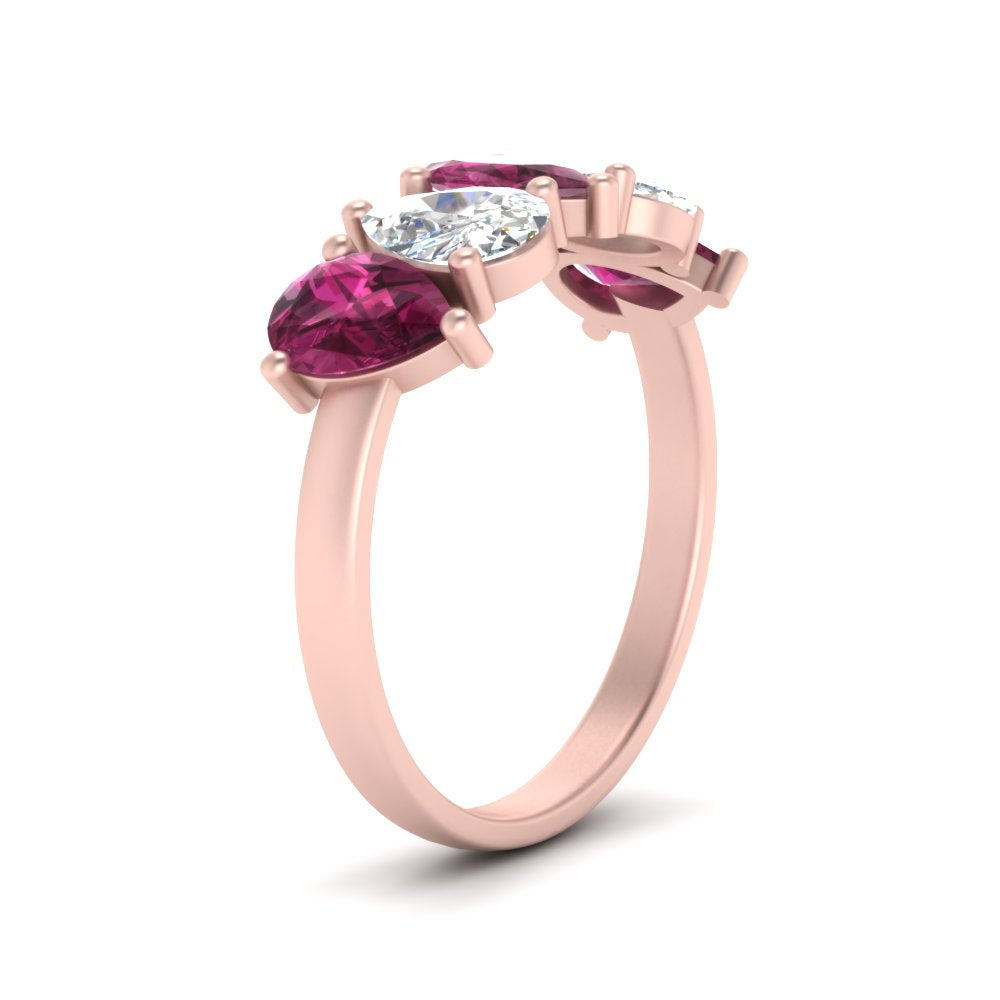 2.50-carat-five-stone-wedding-band-pink-sapphire-teardrop-rose-gold-FD8294B-0.50CTGSADRPIANGLE3-NL-RG