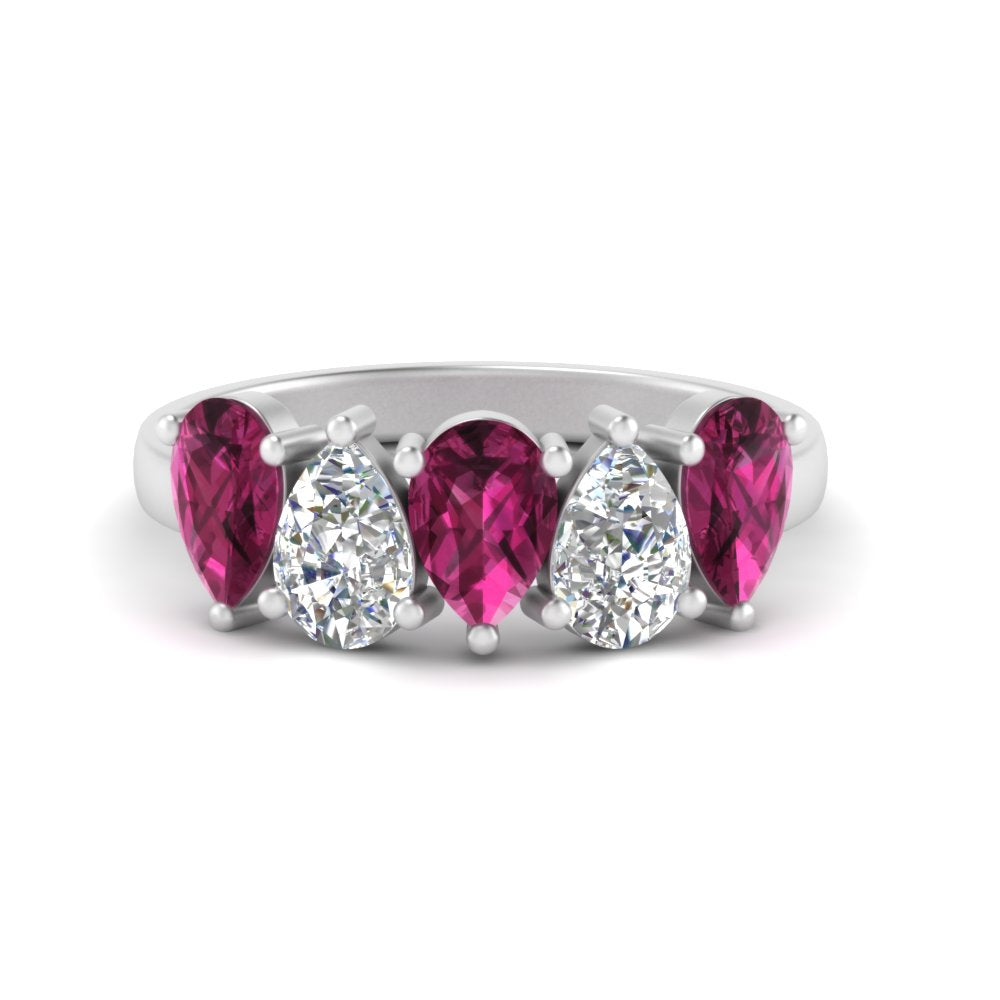 2.50-carat-five-stone-wedding-band-pink-sapphire-teardrop-white-gold-FD8294B-0.50CTGSADRPIANGLE3-NL-WG
