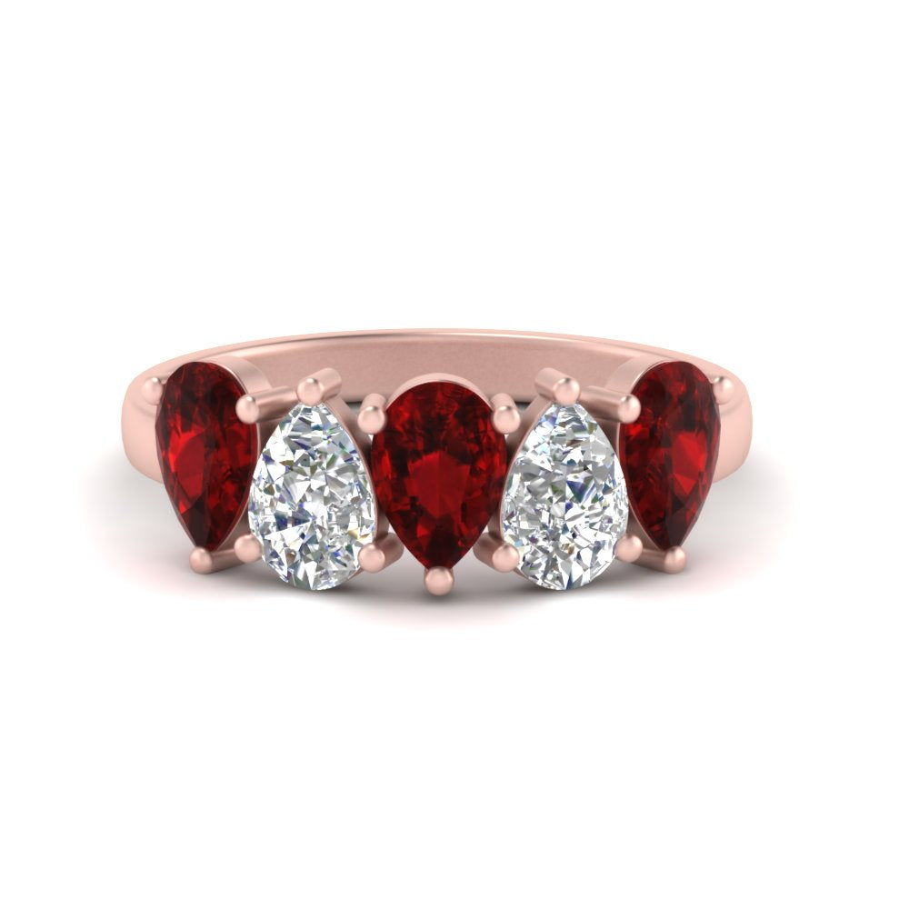 2.50-carat-five-stone-wedding-band-ruby-teardrop-rose-gold-FD8294B-0.50CTGRUDRANGLE3-NL-RG