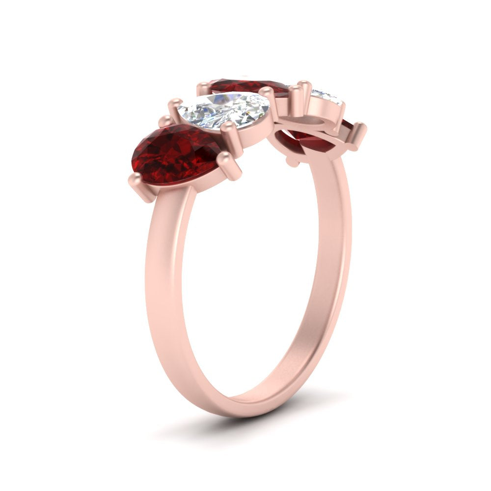 2.50-carat-five-stone-wedding-band-ruby-teardrop-rose-gold-FD8294B-0.50CTGRUDRANGLE3-NL-RG