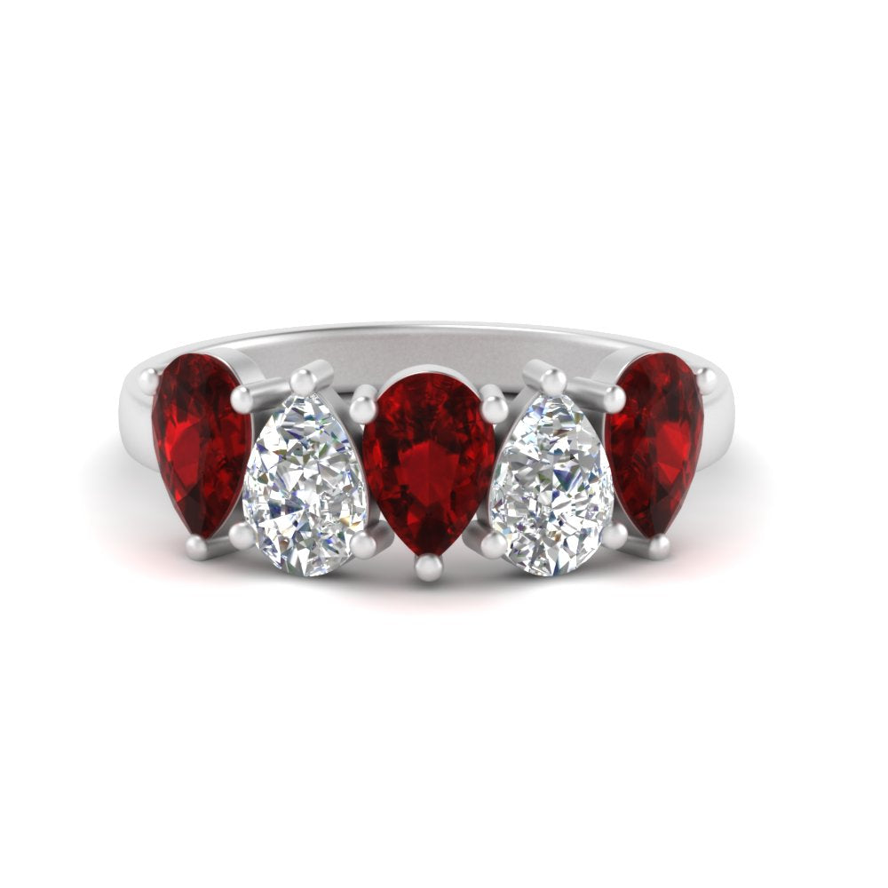 2.50-carat-five-stone-wedding-band-ruby-teardrop-white-gold-FD8294B-0.50CTGRUDRANGLE3-NL-WG