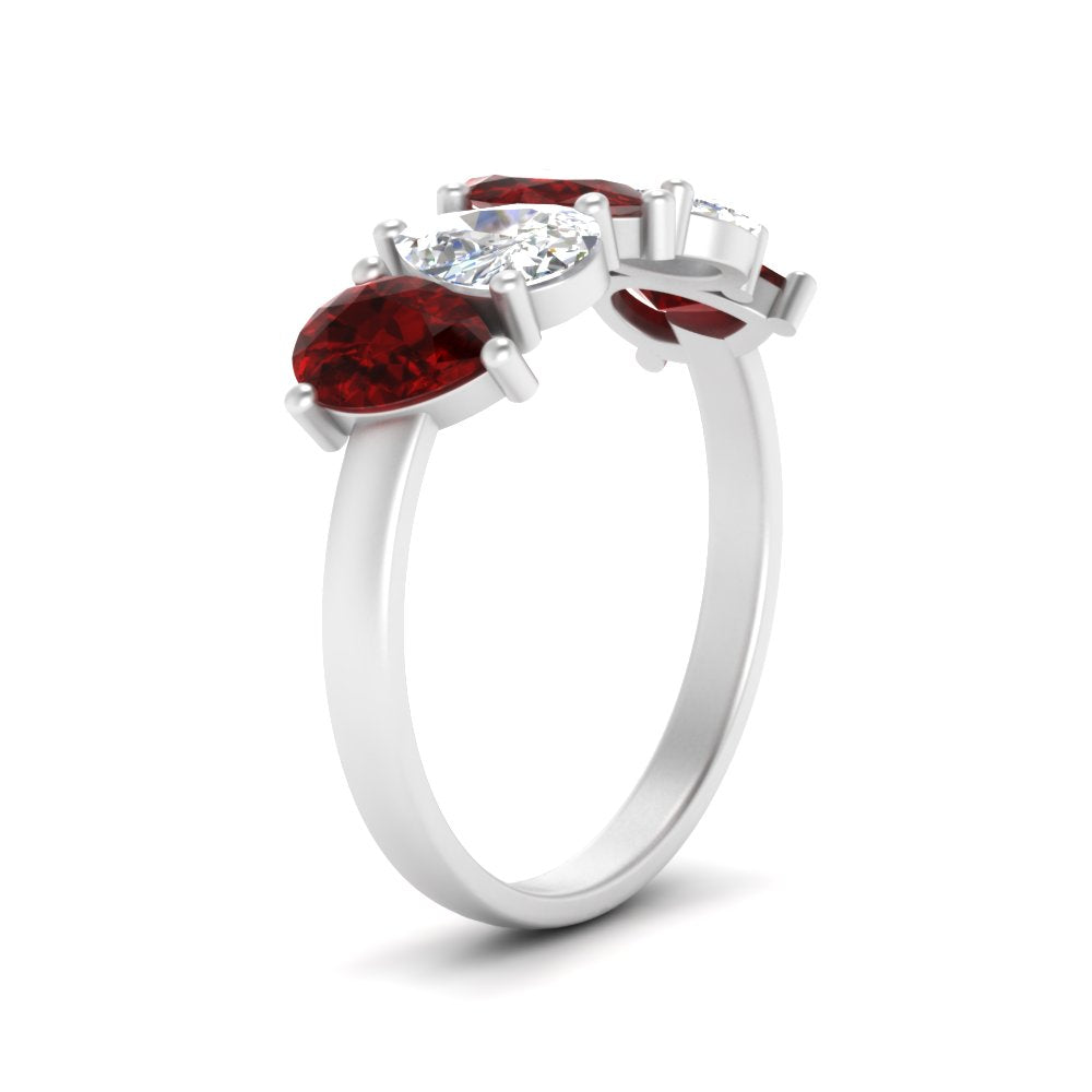 2.50-carat-five-stone-wedding-band-ruby-teardrop-white-gold-FD8294B-0.50CTGRUDRANGLE3-NL-WG