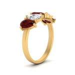 Load image into Gallery viewer, 2.50-carat-five-stone-wedding-band-ruby-teardrop-yellow-gold-FD8294B-0.50CTGRUDRANGLE3-NL-YG
