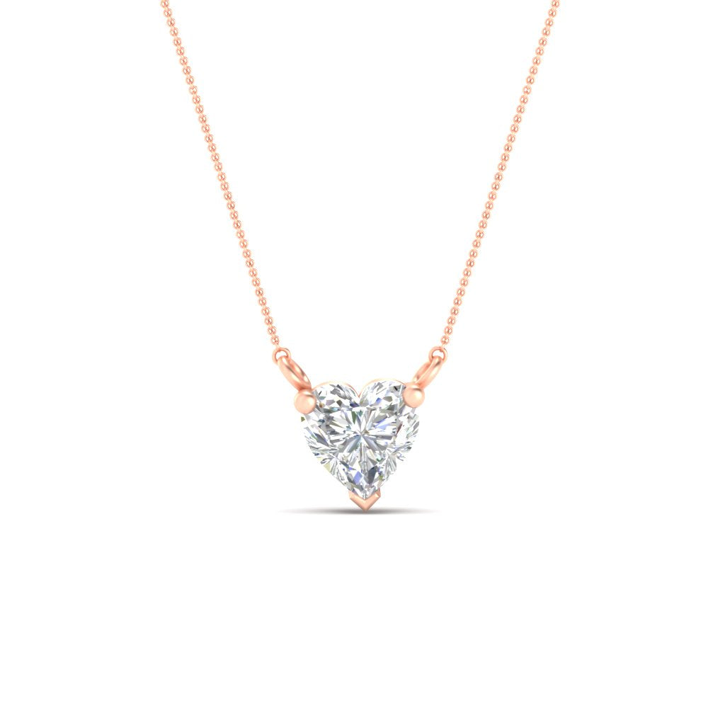 Classic Heart Solitaire Pendant