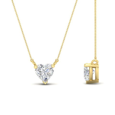 Classic Heart Solitaire Pendant
