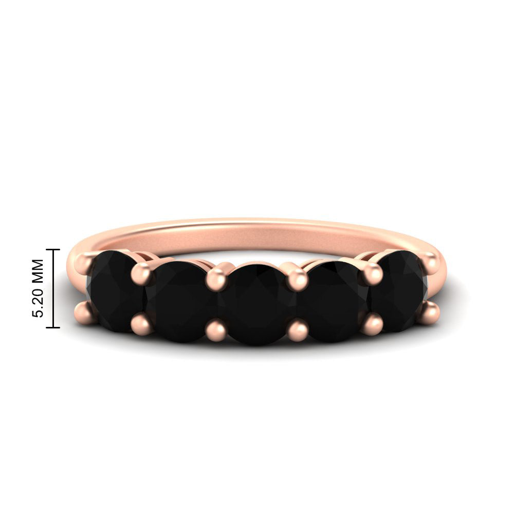 2.50-carat-round-black-diamond-5-stone-wedding-band-in-rose-gold-FDENS141ROBGBLACK-2.50CT-NL-RG-HW