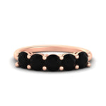 Load image into Gallery viewer, 2.50-carat-round-black-diamond-5-stone-wedding-band-in-rose-gold-FDENS141ROBGBLACK-2.50CT-NL-RG
