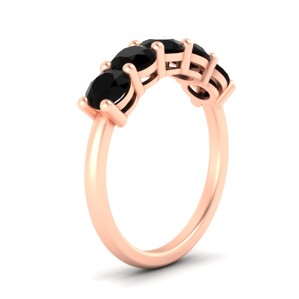 2.50-carat-round-black-diamond-5-stone-wedding-band-in-rose-gold-FDENS141ROBGBLACKANGLE2-2.50CT-NL-RG