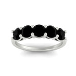 Load image into Gallery viewer, 2.50-carat-round-black-diamond-5-stone-wedding-band-in-white-gold-FDENS141ROBGBLACKANGLE5-2.50CT-NL-WG
