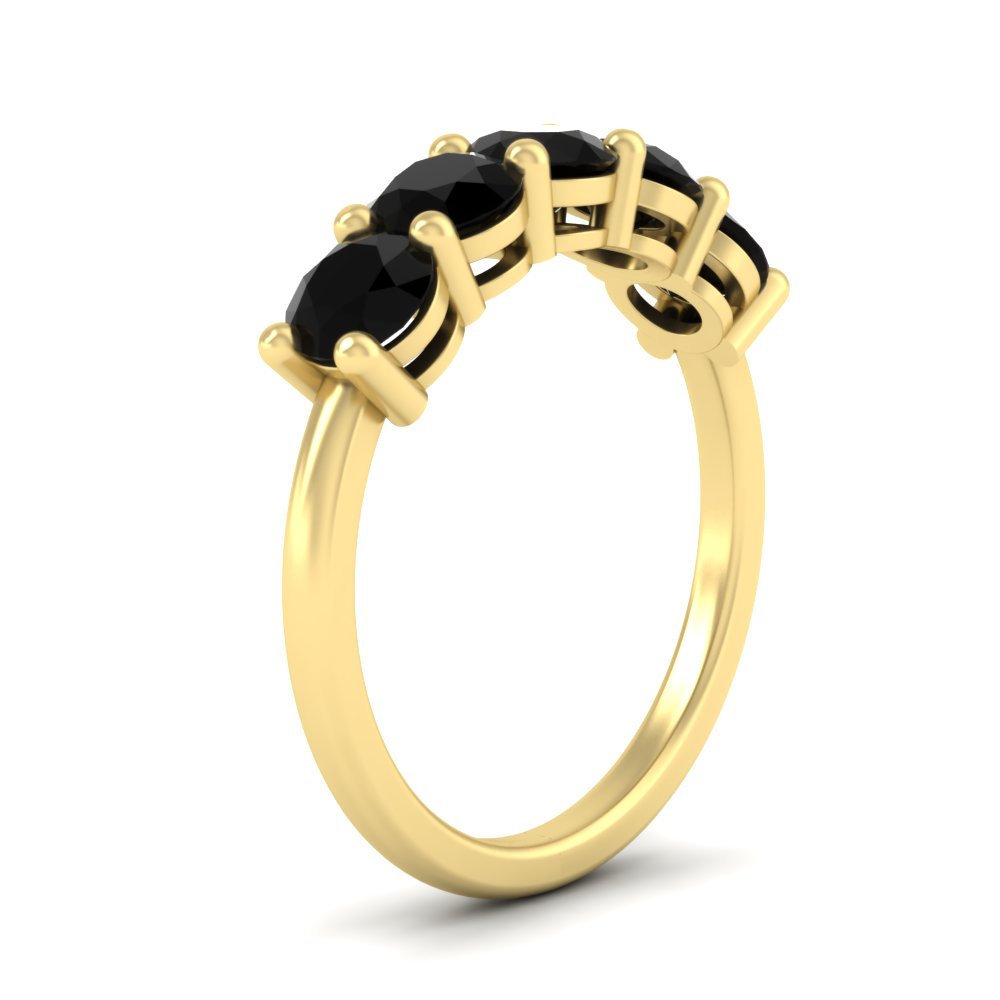 2.50-carat-round-black-diamond-5-stone-wedding-band-in-yellow-gold-FDENS141ROBGBLACKANGLE2-2.50CT-NL-YG