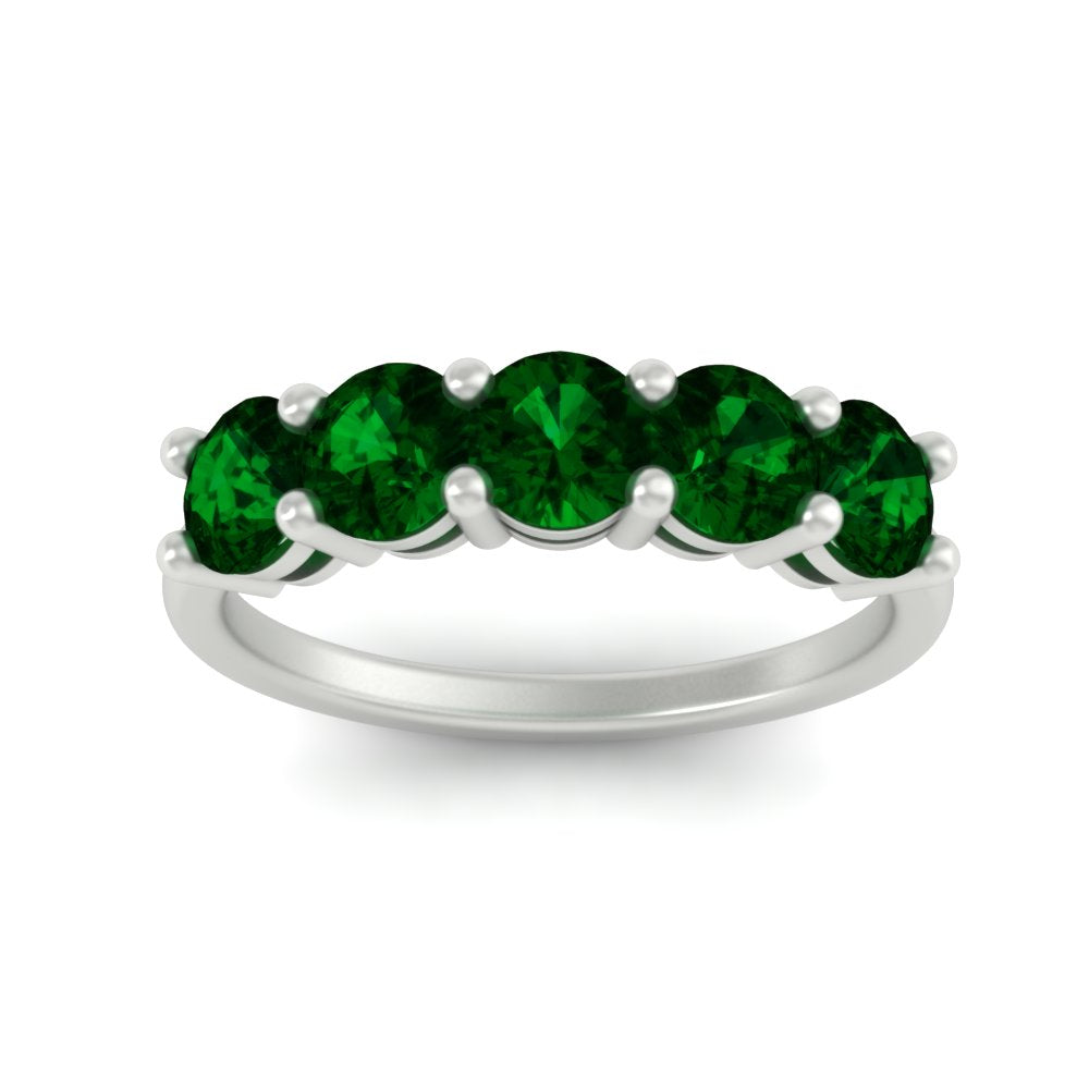 2.50-carat-round-emerald-5-stone-wedding-band-in-white-gold-FDENS141ROBGEMGRANGLE5-2.50CT-NL-WG