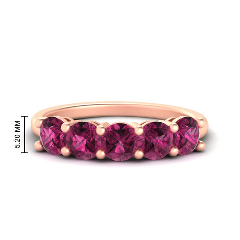 2.50-carat-round-pink-sapphire-5-stone-wedding-band-in-rose-gold-FDENS141ROBGSADRPI-2.50CT-NL-RG-HW