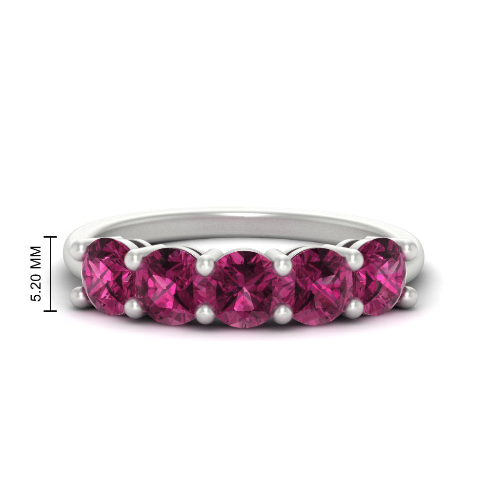 2.50-carat-round-pink-sapphire-5-stone-wedding-band-in-white-gold-FDENS141ROBGSADRPI-2.50CT-NL-WG-HW