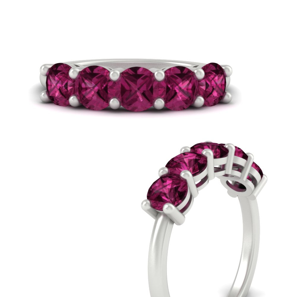2.50-carat-round-pink-sapphire-5-stone-wedding-band-in-white-gold-FDENS141ROBGSADRPIANGLE3-2.50CT-NL-WG