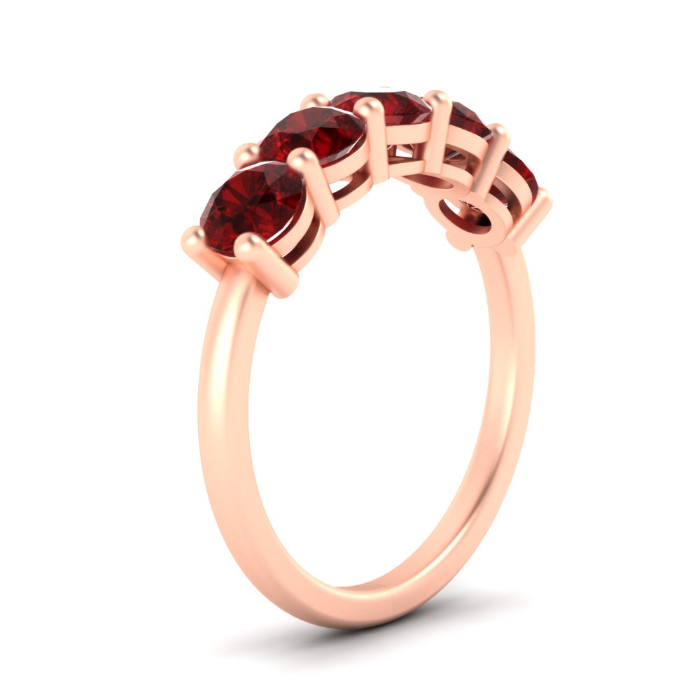 2.50-carat-round-ruby-5-stone-wedding-band-in-rose-gold-FDENS141ROBGRUDRANGLE2-2.50CT-NL-RG