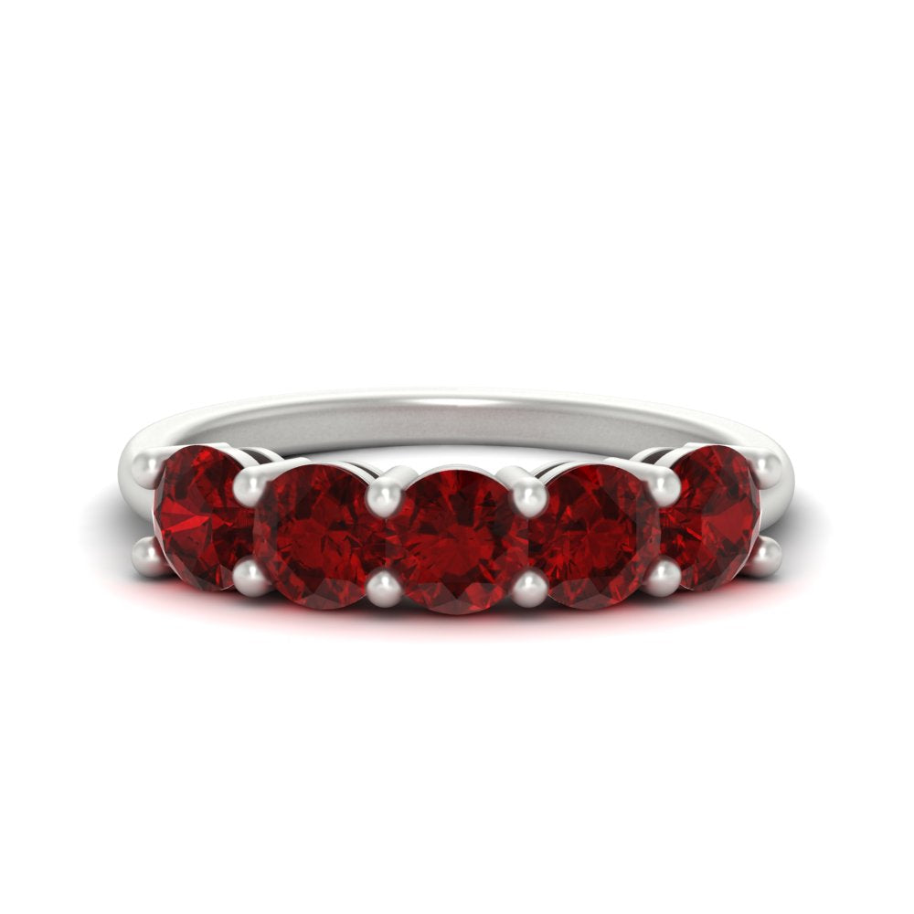 2.50-carat-round-ruby-5-stone-wedding-band-in-white-gold-FDENS141ROBGRUDR-2.50CT-NL-WG
