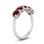 Load image into Gallery viewer, 2.50-carat-round-ruby-5-stone-wedding-band-in-white-gold-FDENS141ROBGRUDRANGLE2-2.50CT-NL-WG
