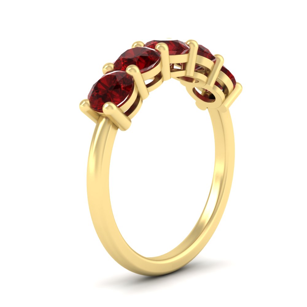 2.50-carat-round-ruby-5-stone-wedding-band-in-yellow-gold-FDENS141ROBGRUDRANGLE2-2.50CT-NL-YG