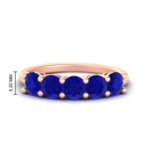 2.50-carat-round-sapphire-5-stone-wedding-band-in-rose-gold-FDENS141ROBGSABL-2.50CT-NL-RG-HW