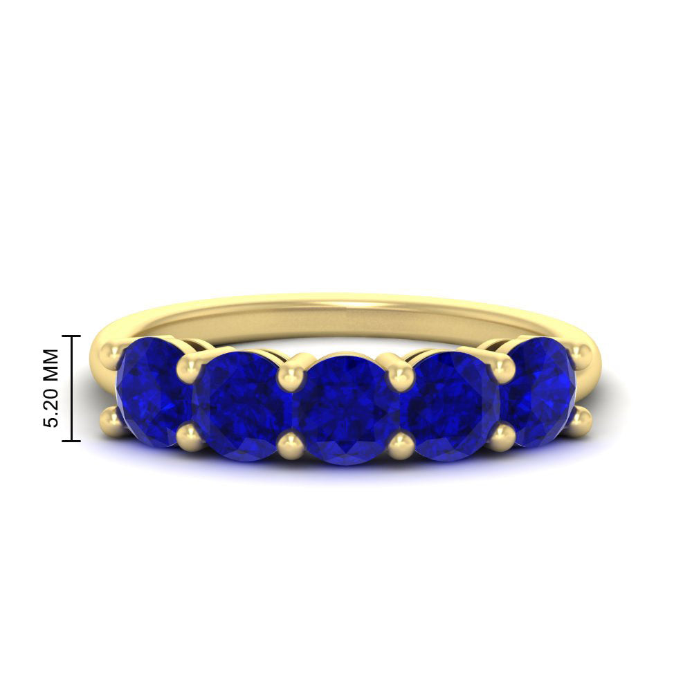 2.50-carat-round-sapphire-5-stone-wedding-band-in-yellow-gold-FDENS141ROBGSABL-2.50CT-NL-YG-HW