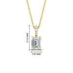 Load image into Gallery viewer, 2.50-ct-emerald-cut-diamond-necklace-with-pave-bail-in-yellow-gold-fdpd11636emangle1-9X7mm-nl-yg-hw.jpg?v=1769514555