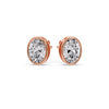 Load image into Gallery viewer, Bezel Stud Earring Oval Diamond