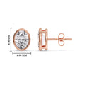 Thumbnail 38 - Bezel Stud Earring Oval Diamond
