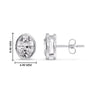 Load image into Gallery viewer, Bezel Stud Earring Oval Diamond