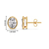 Load image into Gallery viewer, Bezel Stud Earring Oval Diamond