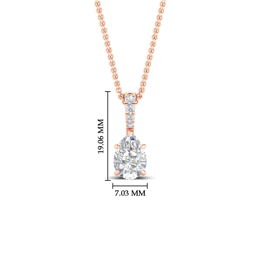 Pear Shaped Pavé Diamond Bail Pendant