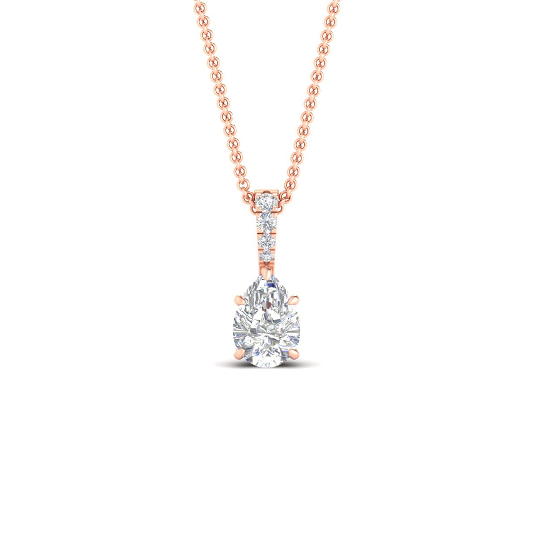 Pear Shaped Pavé Diamond Bail Pendant