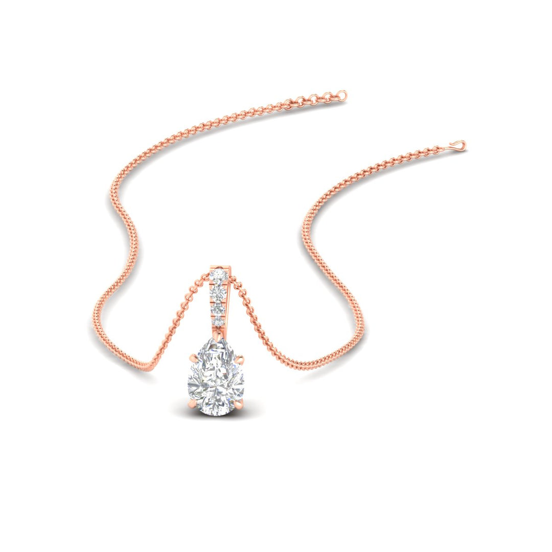 Pear Shaped Pavé Diamond Bail Pendant