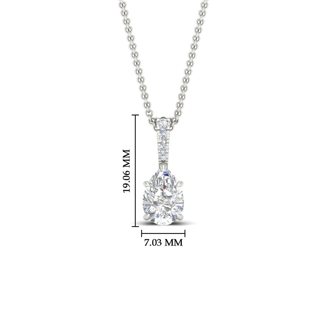 Pear Shaped Pavé Diamond Bail Pendant
