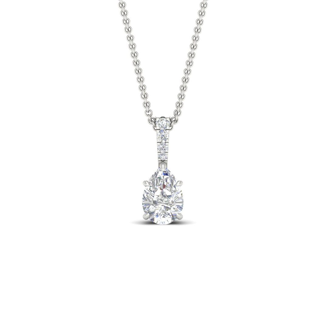 Pear Shaped Pavé Diamond Bail Pendant
