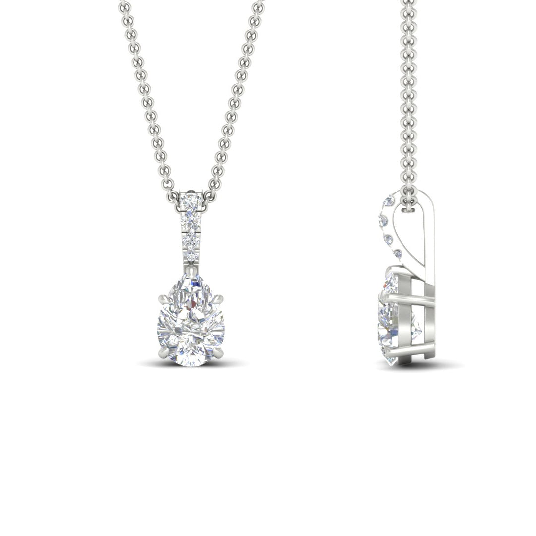 Pear Shaped Pavé Diamond Bail Pendant